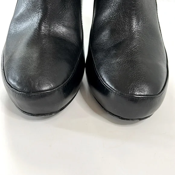 Armani Jeans Black Heeled Boots - Picture 4 of 12